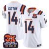 Denver Broncos 3-Time Champions Patch Vapor Limited Jersey V2 – All Stitched – White – Courtland Sutton Jersey