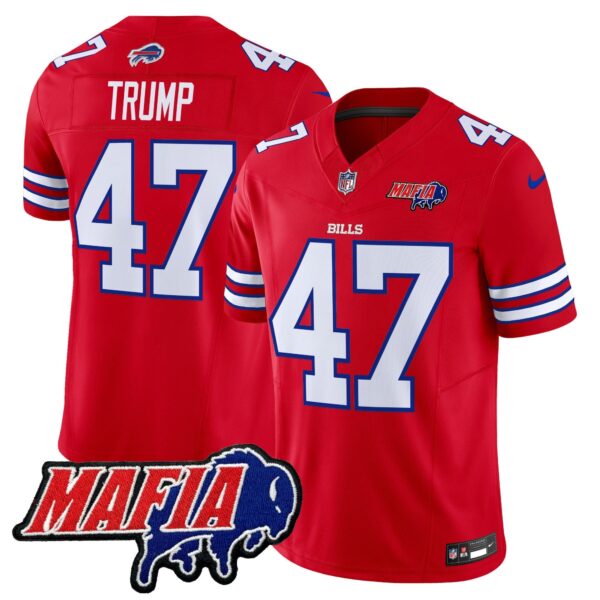 Buffalo Bills 2024 Bills Mafia Patch Vapor Limited Jersey – All Stitched – Red – Donald Trump Jersey