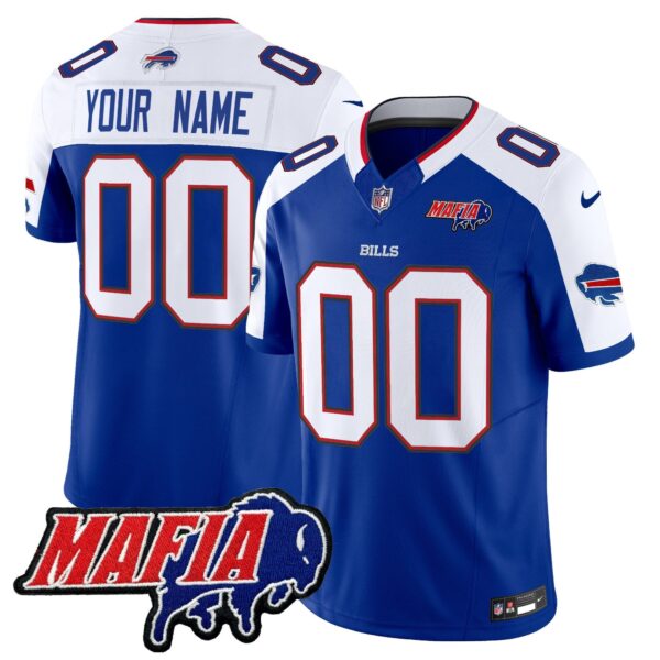 Buffalo Bills 2024 Bills Mafia Patch Vapor Limited Custom Jersey – All Stitched – Royal Alternate Jersey