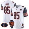 Bears Illinois Patch Vapor Jersey – All Stitched – Navy Sleeves – Cole Kmet Jersey