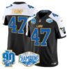 Detroit Lions 2024 NFC North Division Champions Patch Gold Trim Vapor Limited Jersey – All Stitched – Black Alternate – Donald Trump Jersey