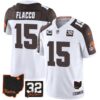 Joe Flacco Browns Vapor Jersey – All Stitched – Inverted Jersey