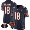 Bears Illinois Patch Vapor Jersey – All Stitched – Navy – Caleb Williams Jersey