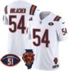 Bears Illinois Patch Vapor Limited Jersey V2 – All Stitched – White – Brian Urlacher Jersey