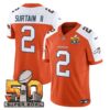 Denver Broncos Super Bowl 50 Patch Vapor Limited Jersey – All Stitched – Orange Alternate – Patrick Surtain II Jersey