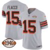 Browns 1946 75th Anniversary Patch Jersey – All Stitched – Gray – Joe Flacco Jersey