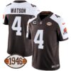 Browns 1946 75th Anniversary Patch Jersey – All Stitched – Alternate – Deshaun Watson Jersey