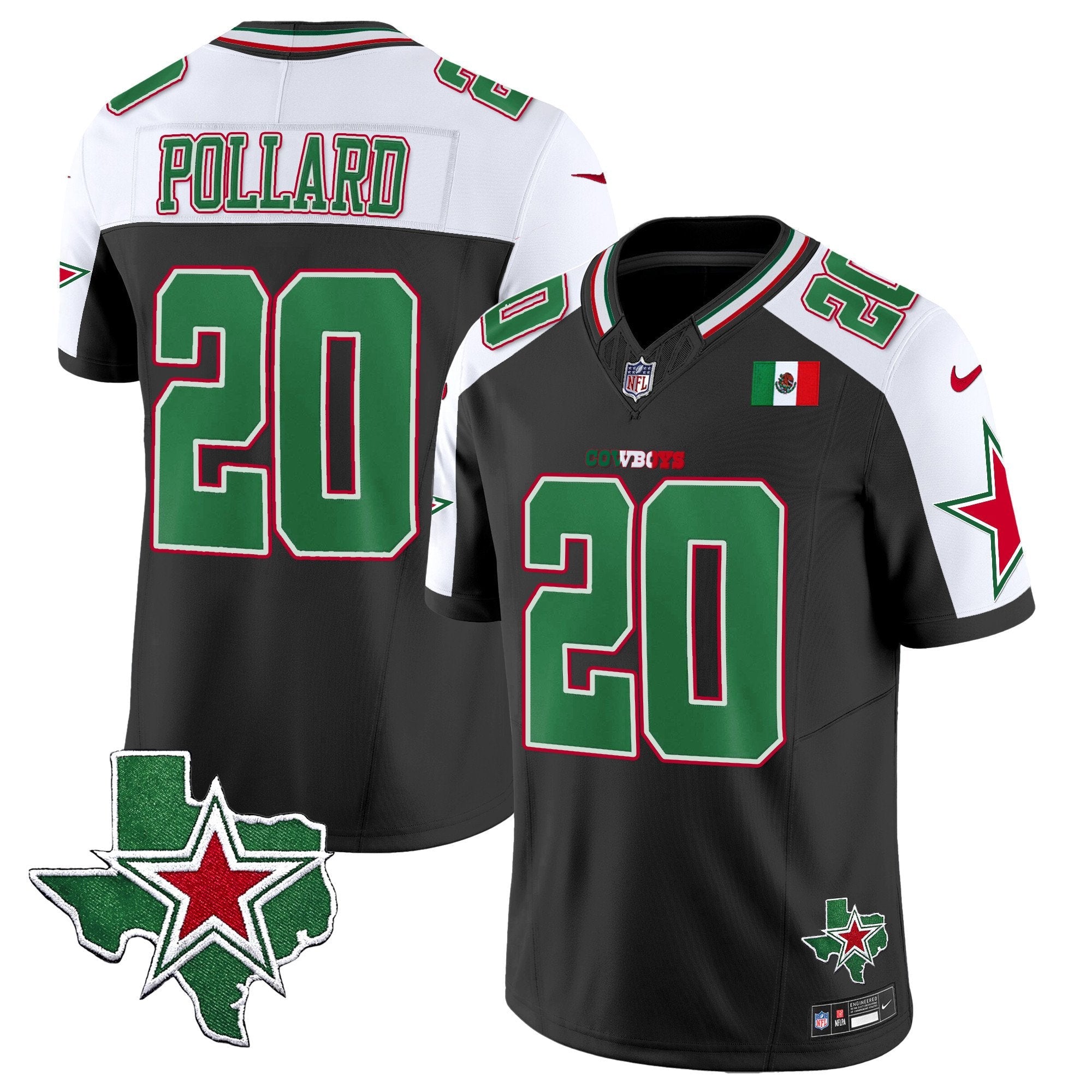 Cowboys 2024 Mexico Vapor Limited Jersey – All Stitched – Alternate – Tony Pollard Jersey