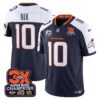 Denver Broncos 3-Time Champions Patch Vapor Limited Jersey – All Stitched – Navy Alternate – Bo Nix Jersey