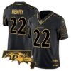 Ravens Maryland Patch Gold Vapor Limited Jersey V2 – All Stitched – Black Gold – Derrick Henry Jersey