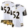 Ravens Maryland Patch Gold Vapor Limited Jersey V2 – All Stitched – White Gold – Ray Lewis Jersey