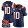 Denver Broncos 3-Time Champions Patch Vapor Limited Jersey V2 – All Stitched – Navy – Bo Nix Jersey