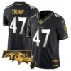 Ravens 2024 Gold Vapor Limited Jersey – All Stitched – Black Limited – Donald Trump Jersey