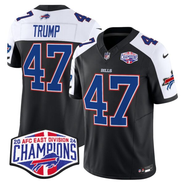 Bills 2024 AFC East Division Champions Vapor Limited Jersey – All Stitched – Black Alternate – Donald Trump Jersey
