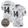 Vikings 2024 Salute to Service Establishment Year Patch Vapor Limited Jersey – All Stitched – Marines – Sam Darnold Jersey