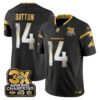 Denver Broncos 3-Time Champions Patch Gold Vapor Limited Jersey – All Stitched – Black Limited – Courtland Sutton Jersey
