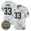 Vikings 2024 Salute to Service Establishment Year Patch Vapor Limited Jersey – All Stitched – Air Force – Aaron Jones Jersey
