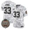 Vikings 2024 Salute to Service Establishment Year Patch Vapor Limited Jersey – All Stitched – Army – Aaron Jones Jersey
