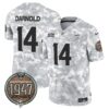 Vikings 2024 Salute to Service Establishment Year Patch Vapor Limited Jersey – All Stitched – Air Force – Sam Darnold Jersey