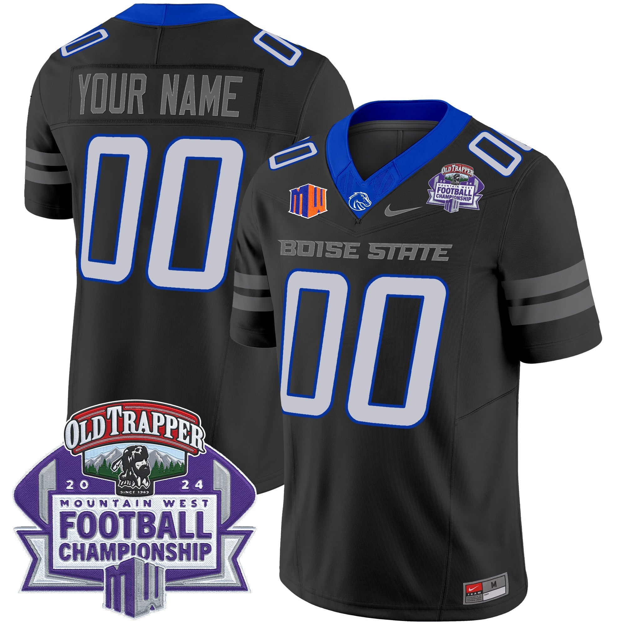 Boise State Broncos 2024 Championship Vapor Limited Custom Jersey – All Stitched – Black Jersey