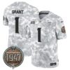 Vikings 2024 Salute to Service Establishment Year Patch Vapor Limited Jersey – All Stitched – Air Force – Bud Grant Jersey