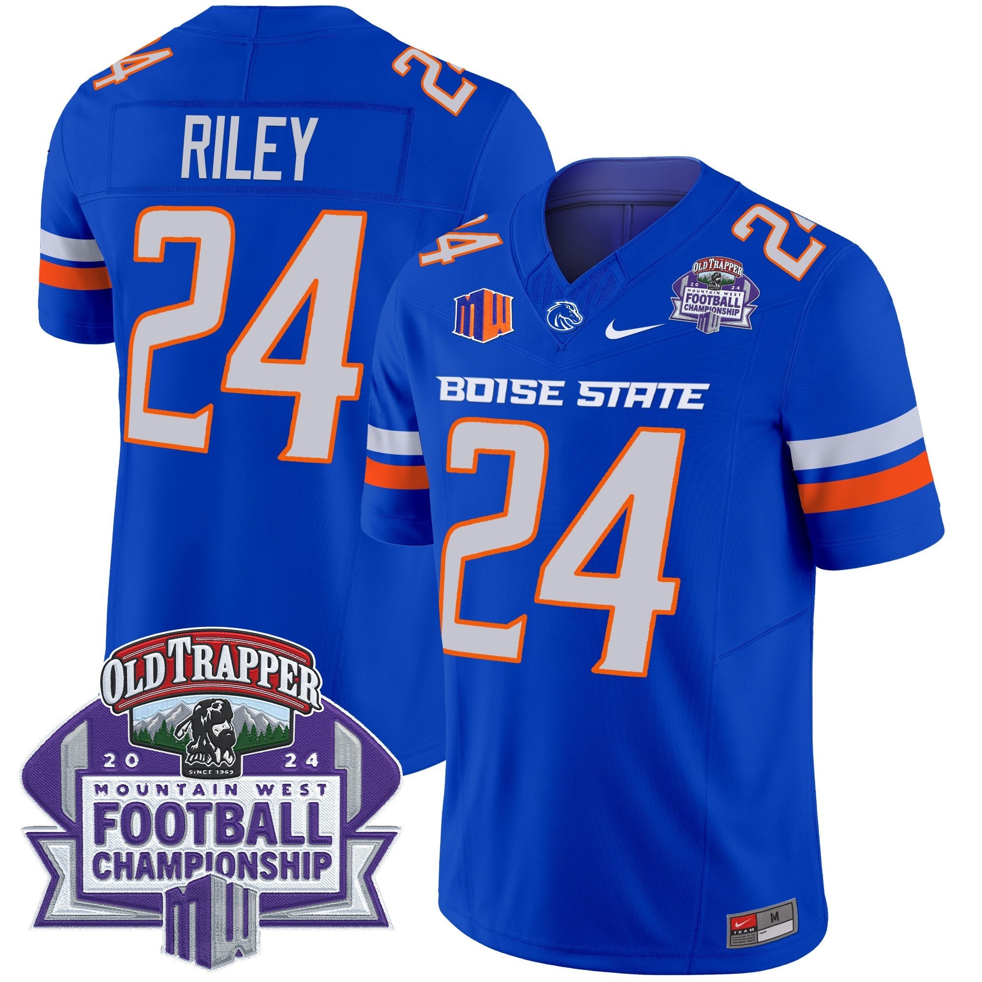Boise State Broncos 2024 Championship Vapor Limited Jersey – All Stitched – Royal – Dylan Riley Jersey
