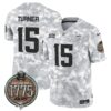 Vikings 2024 Salute to Service Establishment Year Patch Vapor Limited Jersey – All Stitched – Army – Dallas Turner Jersey