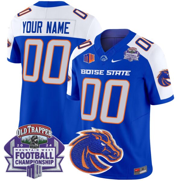 Boise State Broncos 2024 Championship Vapor Limited Custom Jersey – All Stitched – Royal Alternate Jersey
