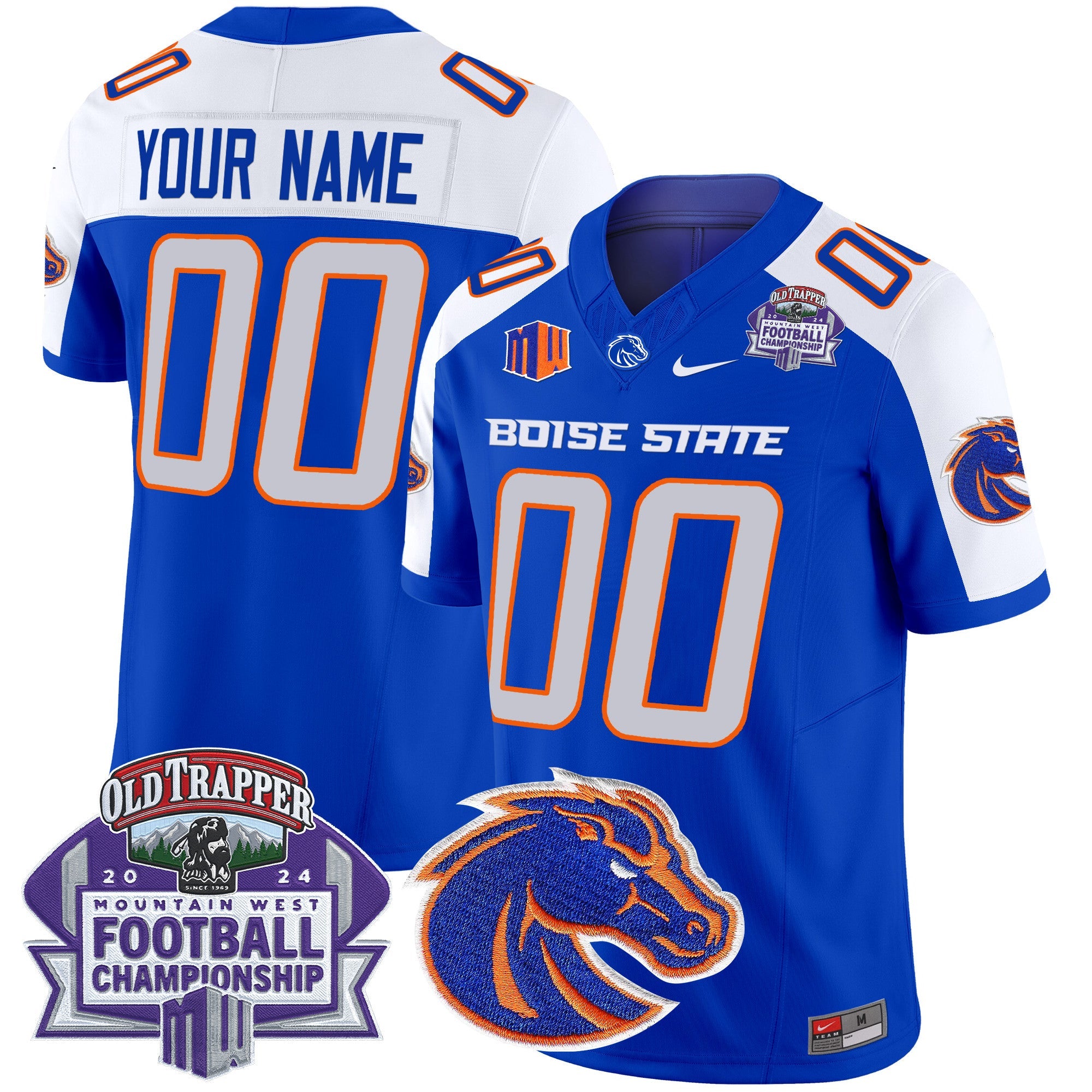Boise State Broncos 2024 Championship Vapor Limited Custom Jersey – All Stitched – Royal Alternate Jersey