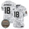 Vikings 2024 Salute to Service Establishment Year Patch Vapor Limited Jersey – All Stitched – Air Force – Justin Jefferson Jersey