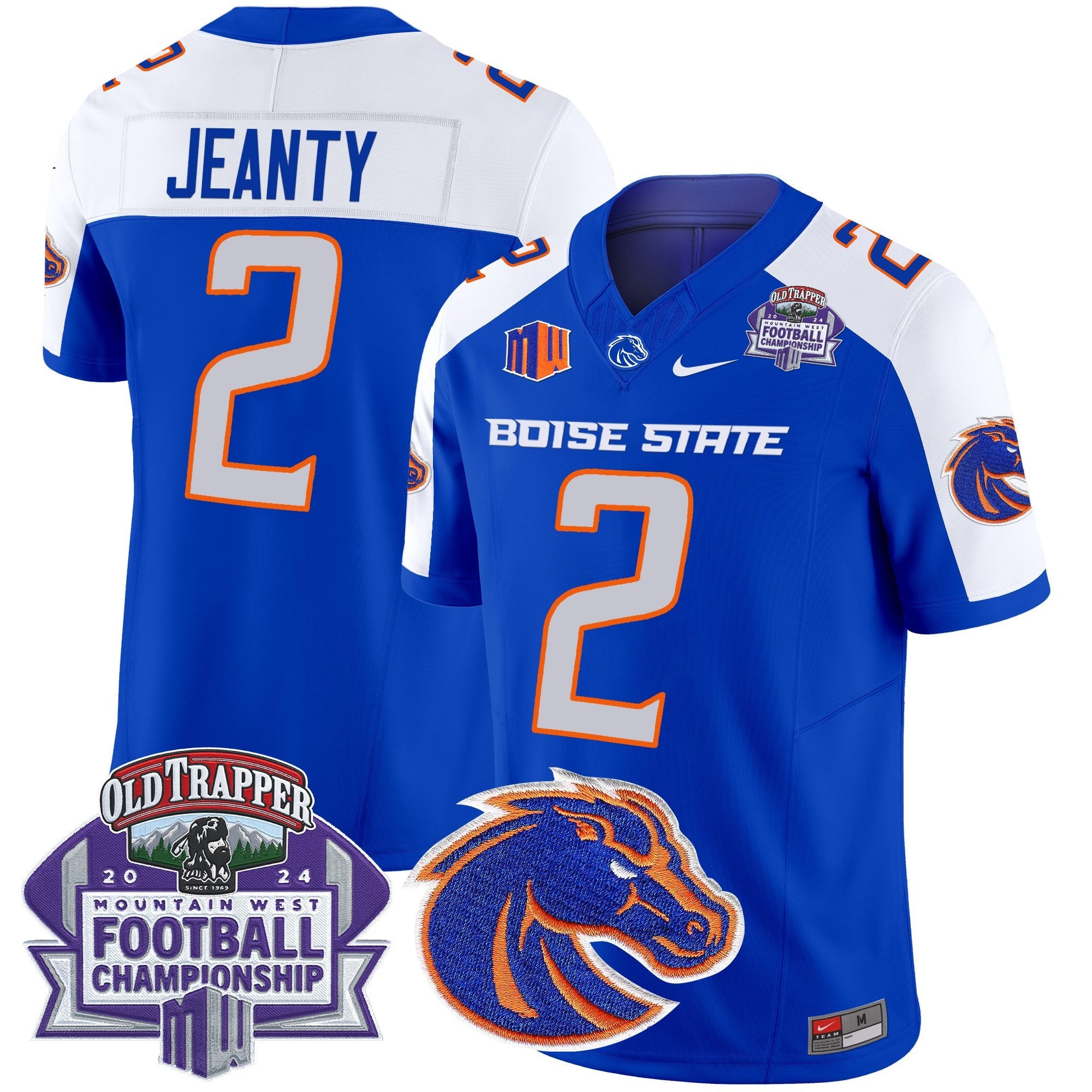 Boise State Broncos 2024 Championship Vapor Limited Jersey – All Stitched – Royal Alternate – Ashton Jeanty Jersey
