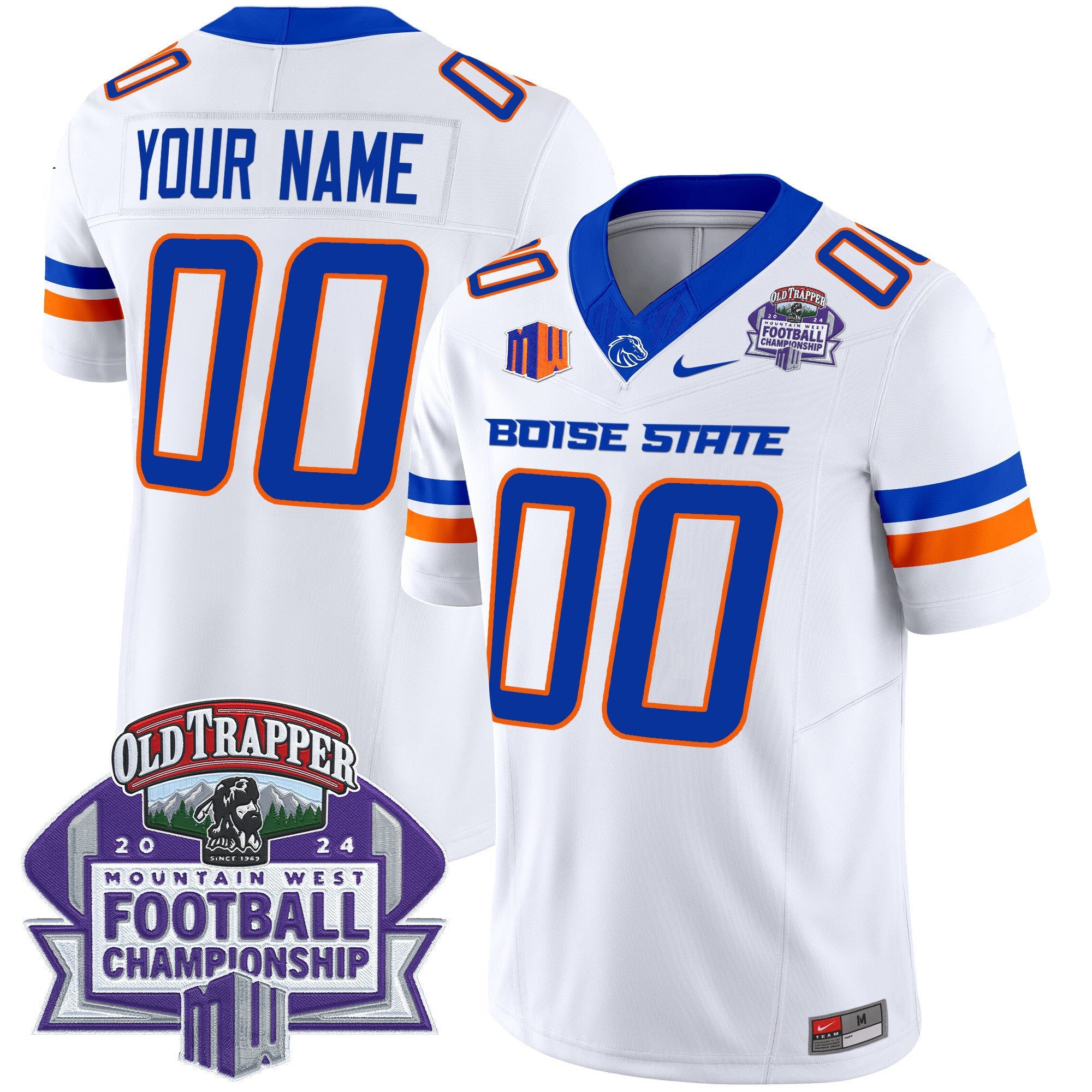 Boise State Broncos 2024 Championship Vapor Limited Custom Jersey – All Stitched – White Jersey