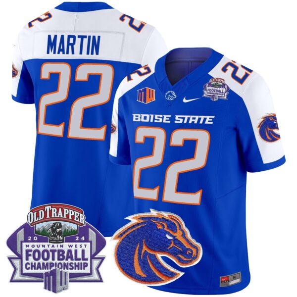 Boise State Broncos 2024 Championship Vapor Limited Jersey – All Stitched – Royal Alternate – Doug Martin Jersey