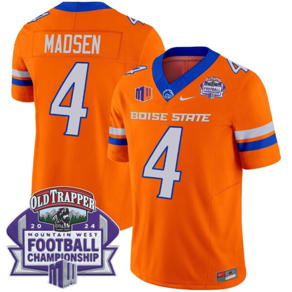Boise State Broncos 2024 Championship Vapor Limited Jersey – All Stitched – Orange – Maddux Madsen Jersey