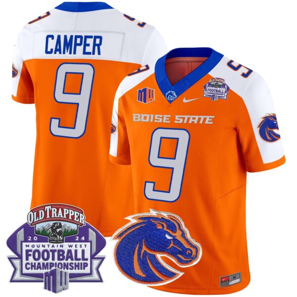 Boise State Broncos 2024 Championship Vapor Limited Jersey – All Stitched – Orange Alternate – Cameron Camper Jersey