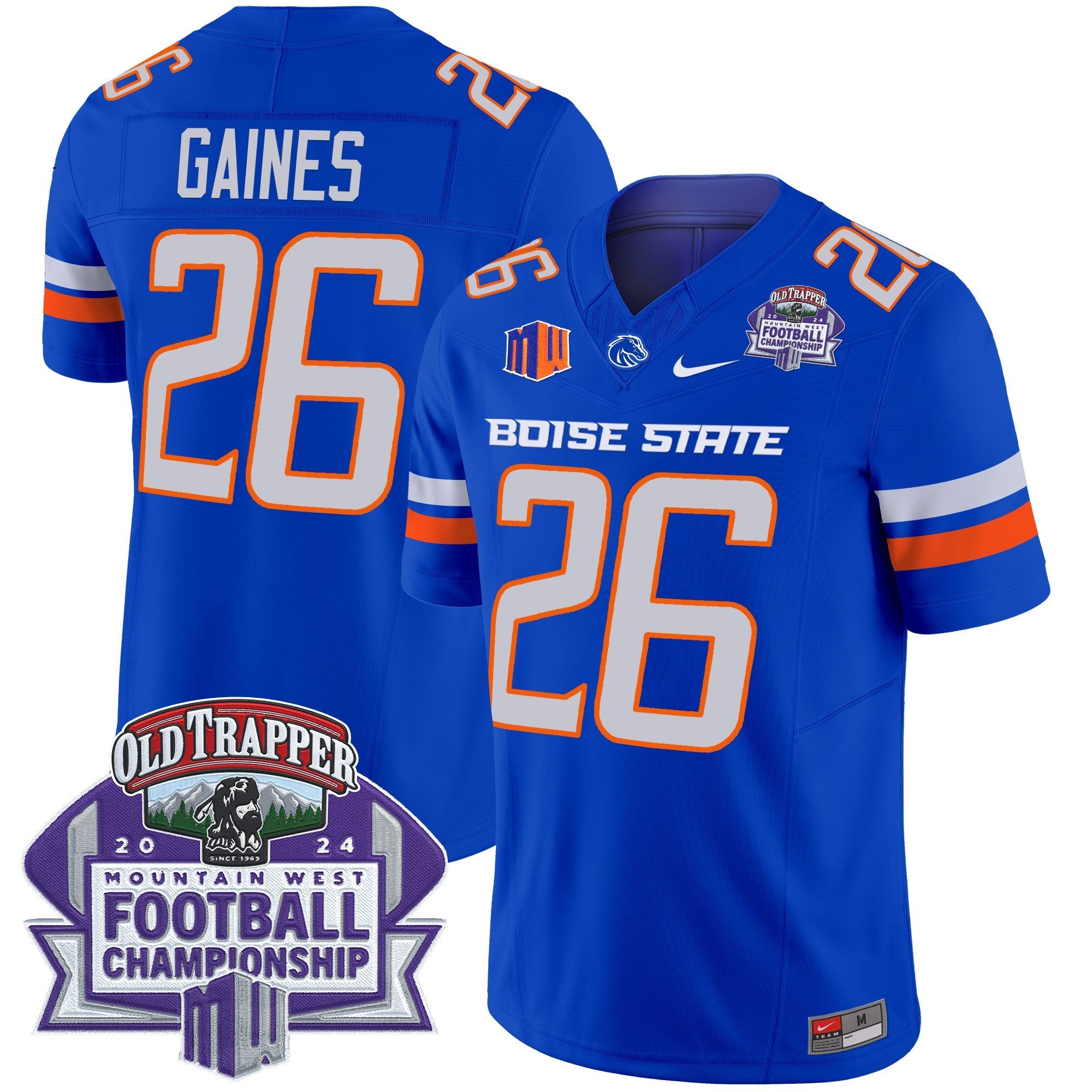 Boise State Broncos 2024 Championship Vapor Limited Jersey – All Stitched – Royal – Sire Gaines Jersey