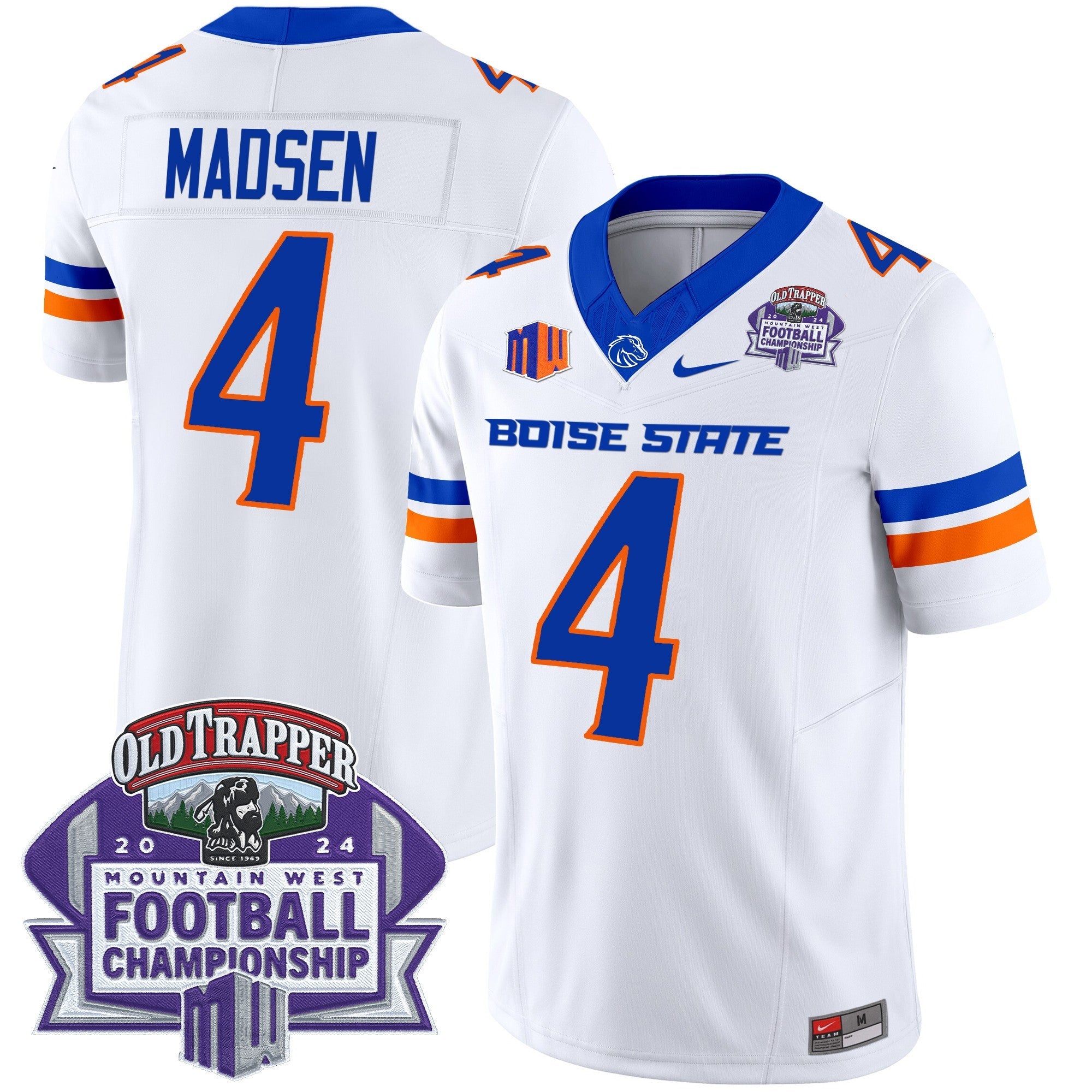 Boise State Broncos 2024 Championship Vapor Limited Jersey – All Stitched – White – Maddux Madsen Jersey