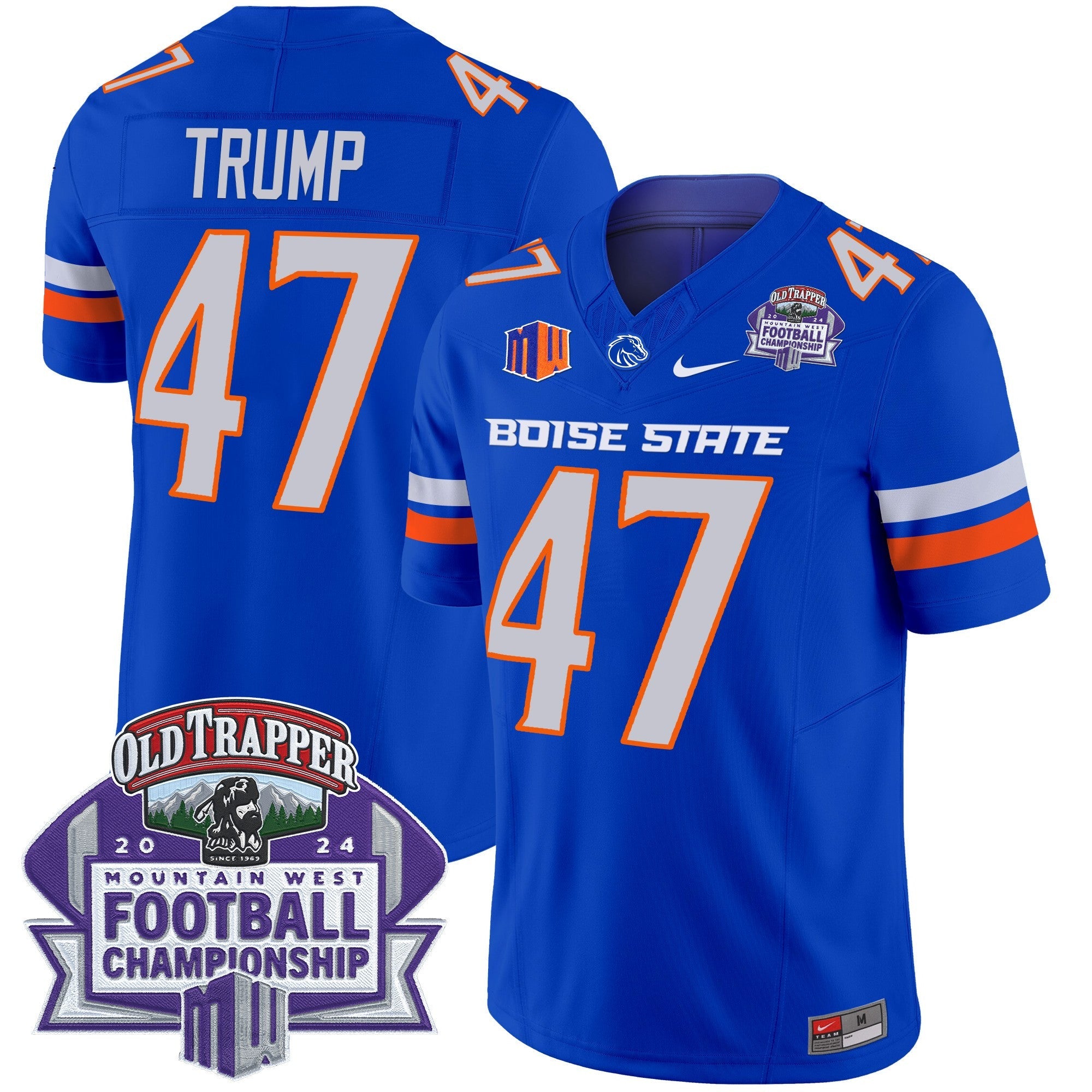Boise State Broncos 2024 Championship Vapor Limited Jersey – All Stitched – Royal – Donald Trump Jersey