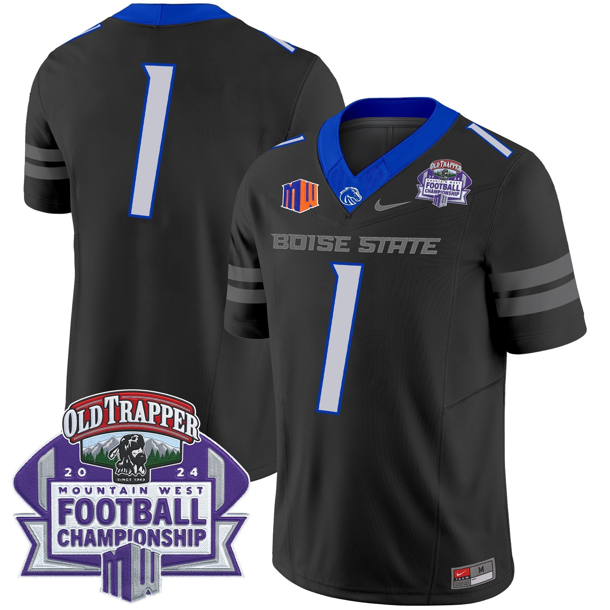 Boise State Broncos 2024 Championship Vapor Limited Jersey – All Stitched – Black – #1 Team Jersey