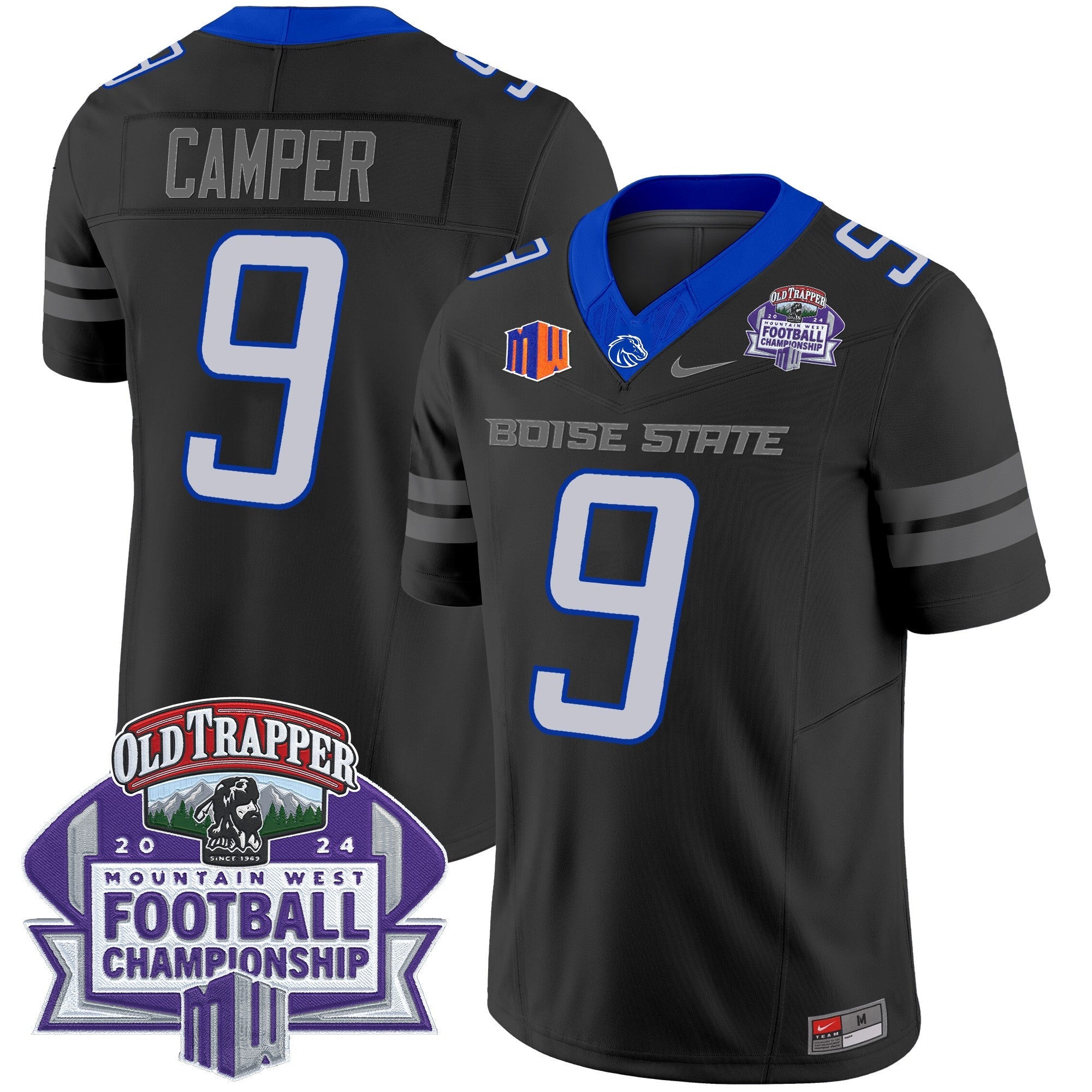 Boise State Broncos 2024 Championship Vapor Limited Jersey – All Stitched – Black – Cameron Camper Jersey