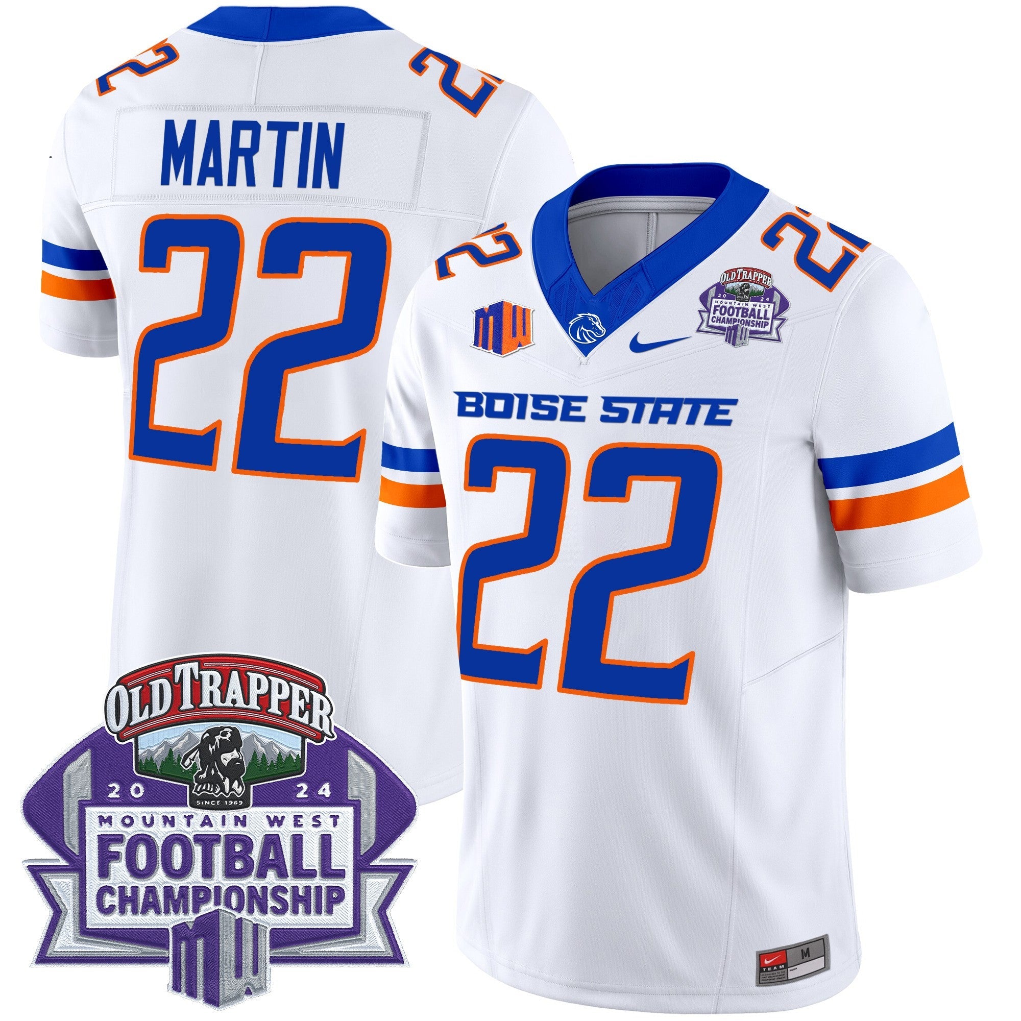 Boise State Broncos 2024 Championship Vapor Limited Jersey – All Stitched – White – Doug Martin Jersey