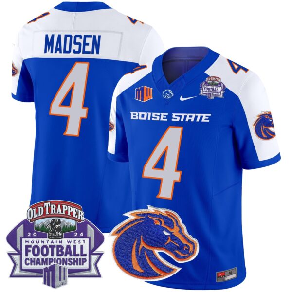 Boise State Broncos 2024 Championship Vapor Limited Jersey – All Stitched – Royal Alternate – Maddux Madsen Jersey