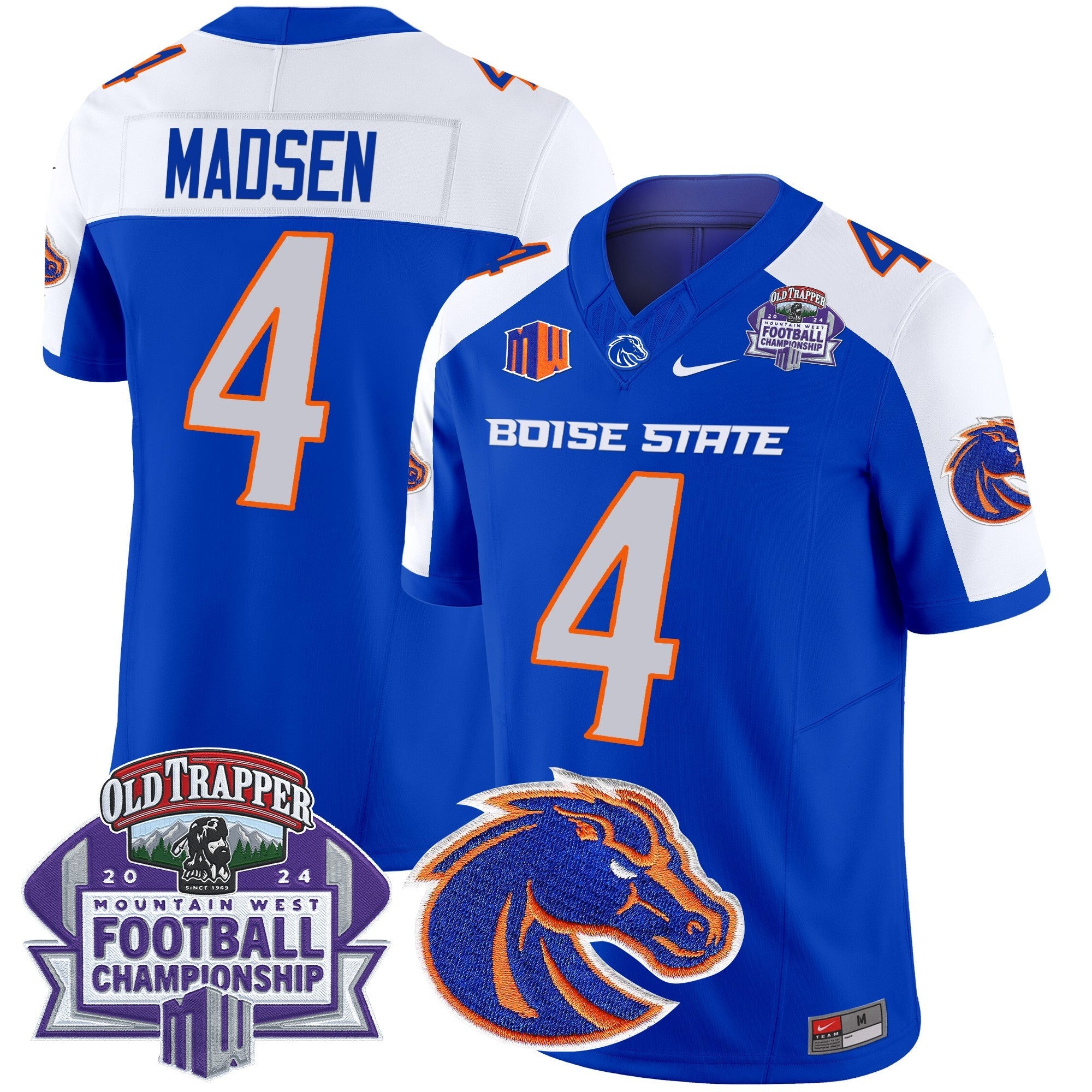 Boise State Broncos 2024 Championship Vapor Limited Jersey – All Stitched – Royal Alternate – Maddux Madsen Jersey