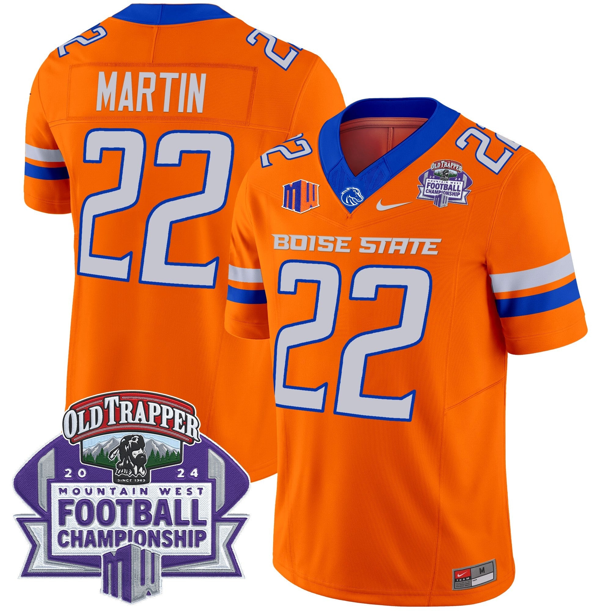 Boise State Broncos 2024 Championship Vapor Limited Jersey – All Stitched – Orange – Doug Martin Jersey
