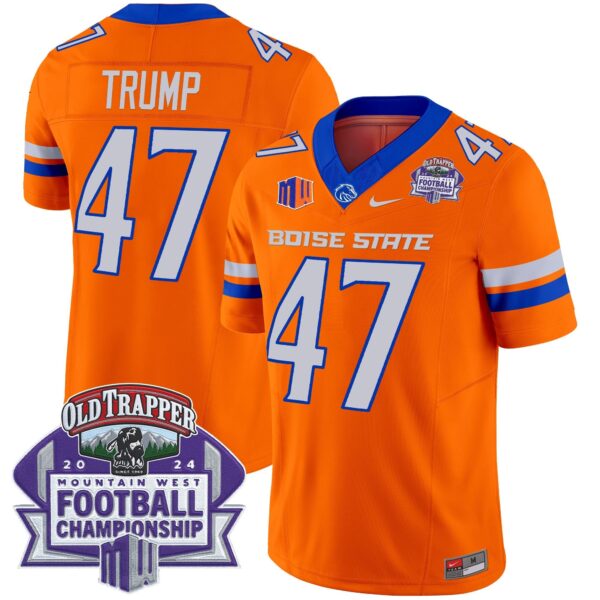 Boise State Broncos 2024 Championship Vapor Limited Jersey – All Stitched – Orange – Donald Trump Jersey