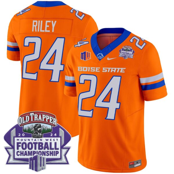 Boise State Broncos 2024 Championship Vapor Limited Jersey – All Stitched – Orange – Dylan Riley Jersey