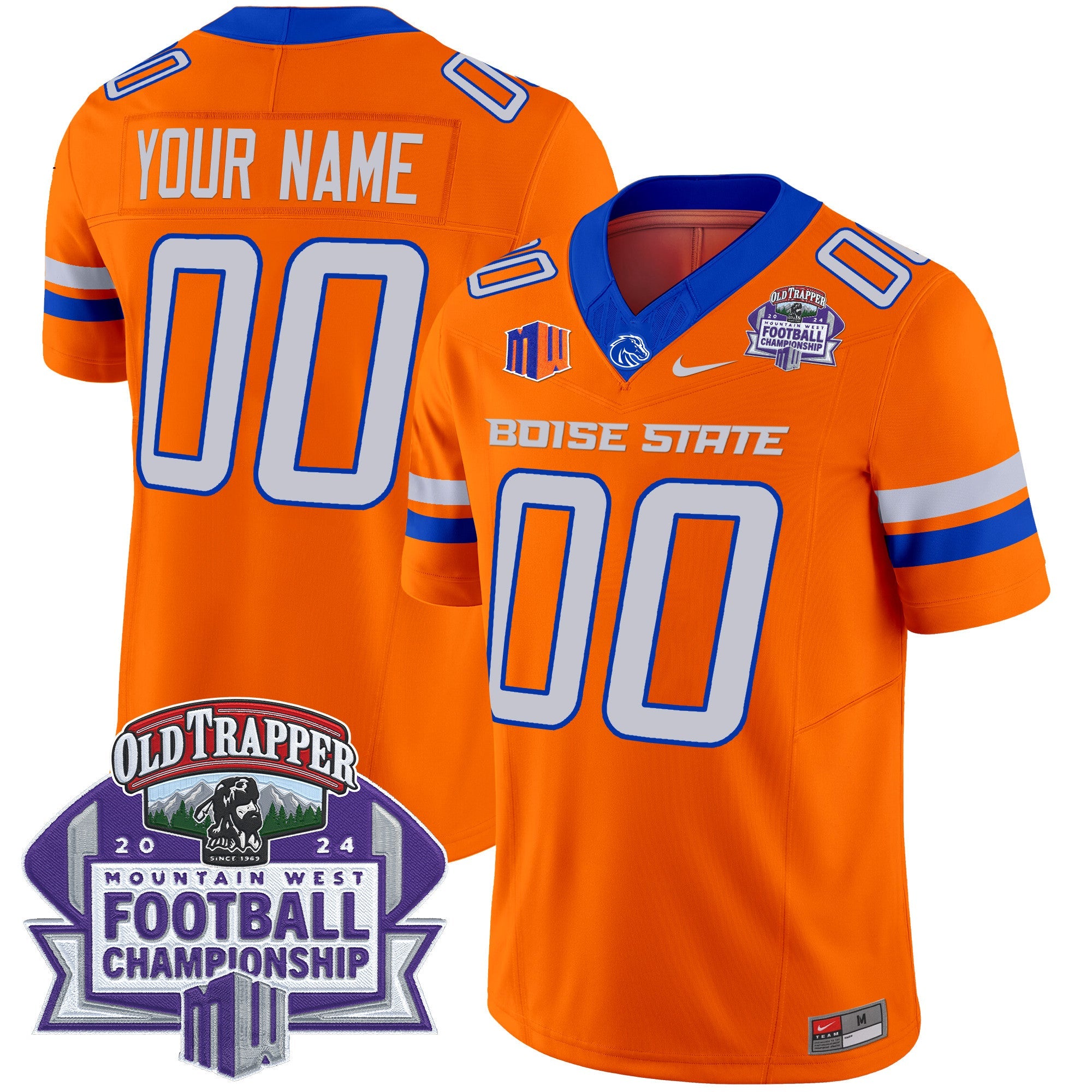Boise State Broncos 2024 Championship Vapor Limited Custom Jersey – All Stitched – Orange Jersey