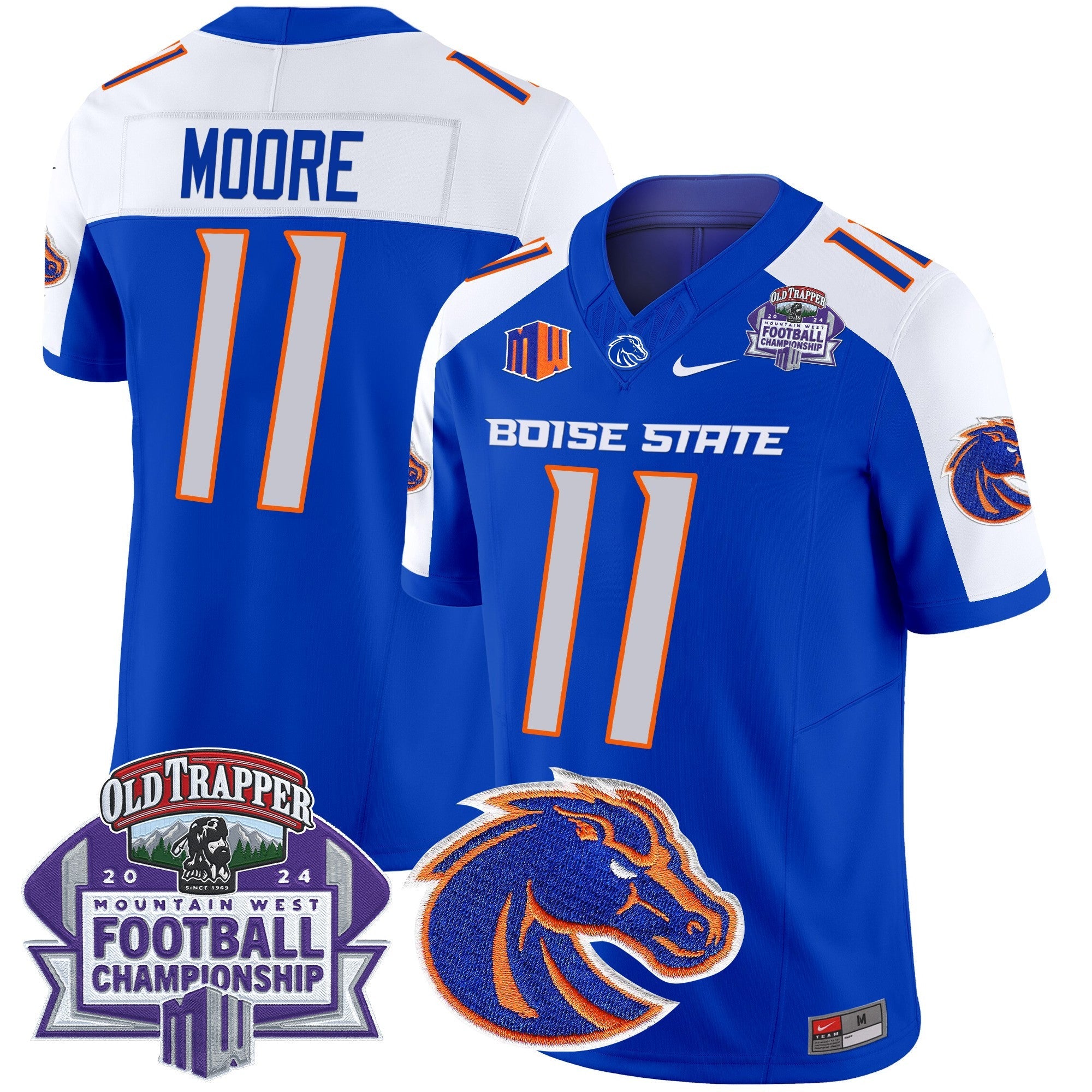 Boise State Broncos 2024 Championship Vapor Limited Jersey – All Stitched – Royal Alternate – Kellen Moore Jersey