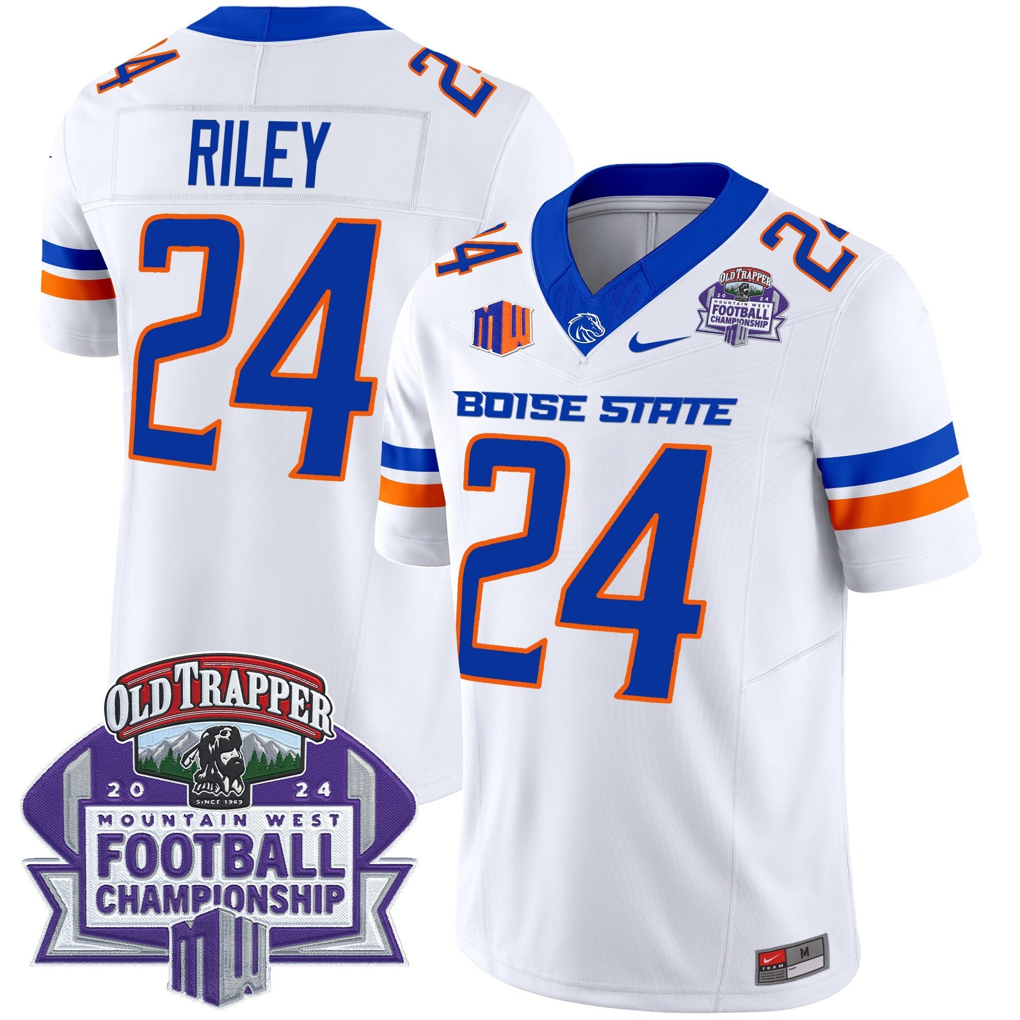 Boise State Broncos 2024 Championship Vapor Limited Jersey – All Stitched – White – Dylan Riley Jersey