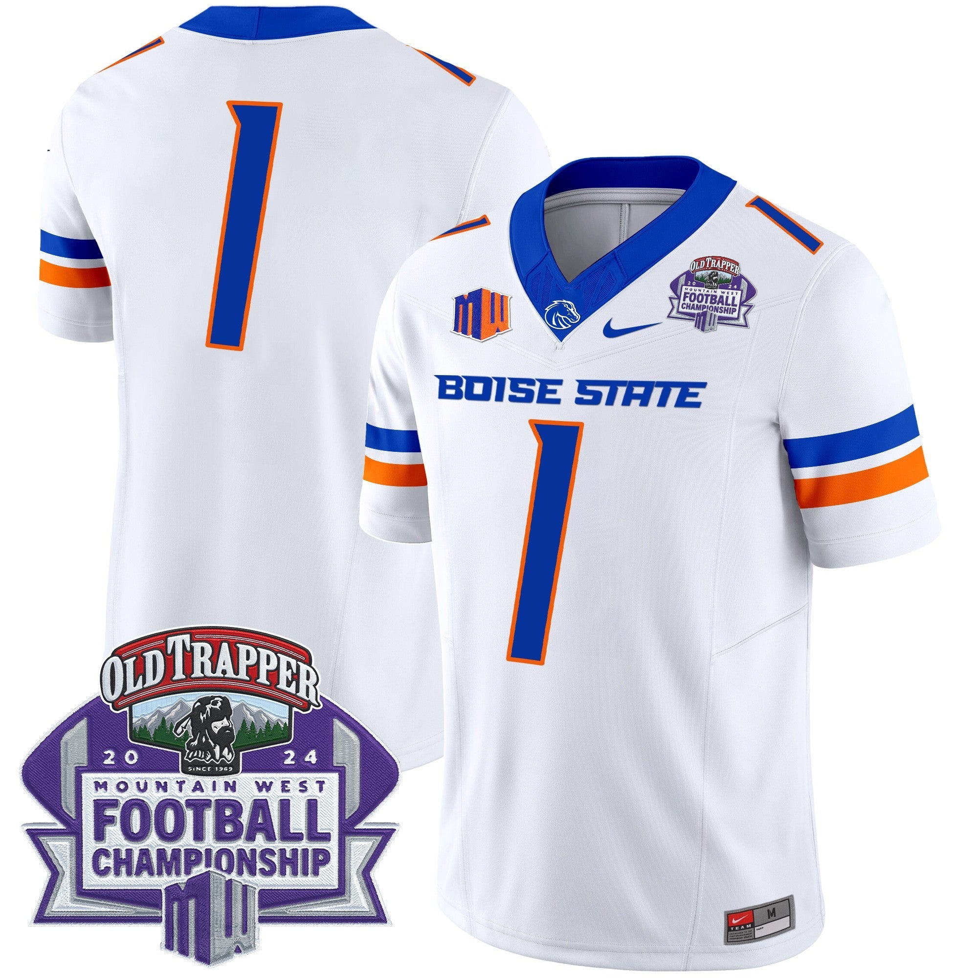 Boise State Broncos 2024 Championship Vapor Limited Jersey – All Stitched – White – #1 Team Jersey